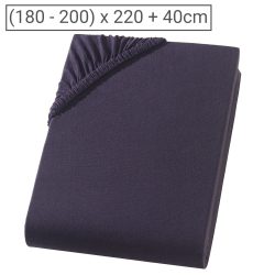 PREMIUM, Wasserbett/Boxspringbett Qualitäts-Jersey Fixleintuch schwarz