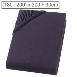 PREMIUM, Doppelbett Qualitäts-Jersey Fixleintuch, Übergrösse, schwarz