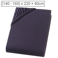 PREMIUM, Wasserbett/Boxspringbett Qualitäts-Jersey Fixleintuch schwarz