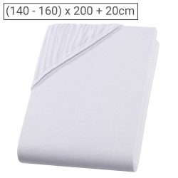PREMIUM Jersey Topper für Boxspringbett, weiss