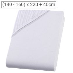 PREMIUM, Wasserbett/Boxspringbett Qualitäts-Jersey Fixleintuch, weiss