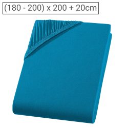 PREMIUM Jersey Topper für Boxspringbett, petrol