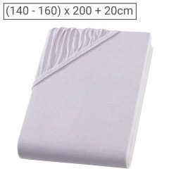 PREMIUM Jersey Topper für Boxspringbett, silber