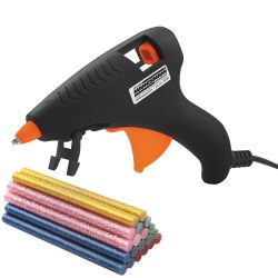 Niedrigtemperatur-Heissklebepistole + 20 bunte Glitzer-Sticks Ø 7mm