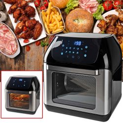 Nedis - Heißluftfritteuse mit Timer 12L, Schwarz