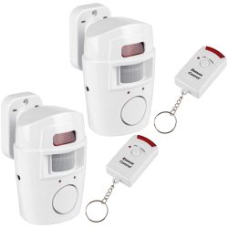 2er-Set Bewegungsmelder mit Alarmfunktion und zwei Fernbedienungen,105db