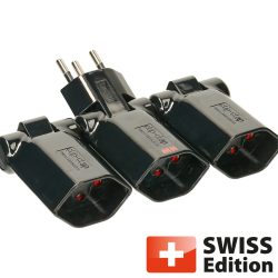 MH Clip-Clap 130927 3fach Steckdosen-Verteiler Schwarz