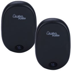 2er-Set 2in1 USB Handwärmer mit Powerbank-Funktion, 10.000 mAh, schwarz