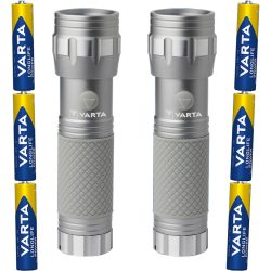 2er-Set LED UV Taschenlampe, 395-400 nm, 14x UV-LEDs (UV A), inkl. je 3x Batterien