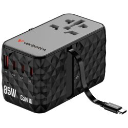 Verbatim Charge n Travel GaN III Reiseladeadapter 85 W 1x USB-A, 3x USB-C® USB PD, USB PD 3.1, QC 3.0, QC 4+, PPS, Fast