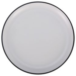 Melamin-Teller, weiss mit schwarzem Rand, Ø 21 cm