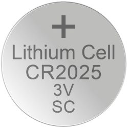 Lithium Knopfzelle CR2025, 3 Volt - 5 Stück