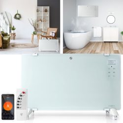 Nedis WLAN-Smart-KonvektionsheizgerÃ¤t | Thermostat | Glas-Frontplatte | 2000 W | WeiÃŸ