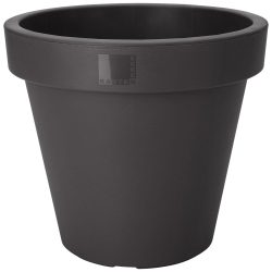 Blumentopf rund, anthrazit, Pflanztopf aus 100% recyclebarem Kunststoff, Ø 20 cm