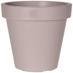 Blumentopf rund, braun-grau, Pflanztopf aus 100% recyclebarem Kunststoff, Ø 20 cm