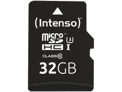 Intenso microSDHC-Karte, Class 10, UHS-I Professional, mit SD-Adapter, 90 MB/s, 32 GB