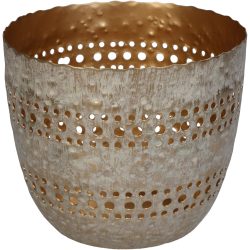 HD Collection - Teelichthalter ARTUS - gold - Metall - 11 cm