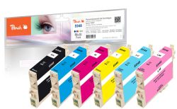 Peach Spar Pack Tintenpatronen kompatibel zu Epson T0487, C13T04874010