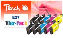 Peach 10er-Pack Tintenpatronen kompatibel zu Epson No. 27