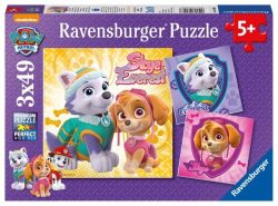 Ravensburger Verlag Puzzle BEZAUBERNDE HUNDEMÄDCHEN 3x49-teilig