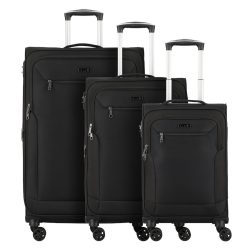 D&N Travel Line 6804 - 3-teiliges Koffer-Set in schwarz