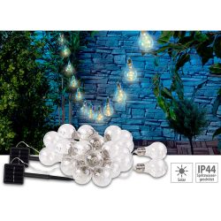 Lunartec Solar-LED-Lichterkette im Glühbirnen-Look, 12 Birnen, 8,5 m, 2er-Set