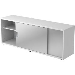 Hammerbacher Sideboard V1758S Weiß, Silber 1.600 x 400 x 596 mm