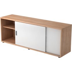 Hammerbacher Sideboard V1758S Walnuss, Weiß 1.600 x 400 x 596 mm