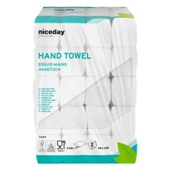 Niceday Professionelle Papiertücher Bright White 2-lagig V-Falz Weiß 4000 Stück
