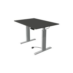 Kerkmann Move 3 Rechteckig Elektrisch Höhenverstellbar Sitz-Stehschreibtisch Anthrazit, Silber 1.200 x 800 x 1.200 mm