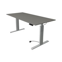 Kerkmann Move 3 Rechteckig Elektrisch Höhenverstellbar Sitz-Stehschreibtisch Graphit, Silber 1.800 x 800 x 1.200 mm