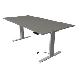 Kerkmann Move 3 Rechteckig Elektrisch Höhenverstellbar Sitz-Stehschreibtisch Graphit, Silber 2.000 x 1.000 x 1.200 mm
