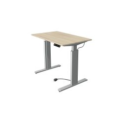 Kerkmann Move 3 Rechteckig Elektrisch Höhenverstellbar Sitz-Stehschreibtisch Ahorn Silber 1.000 x 600 x 1.200 mm