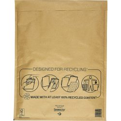 Mail Lite Luftpolster-Versandtaschen K/7 350 (B) x 470 (H) mm Abziehstreifen Goldgelb 50 Stück