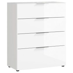 Germania, GERMANIA Schubkastenkommode »Oakland«, mit 4 Schubkästen. Fronten und Obeboden mit Glasauflage.