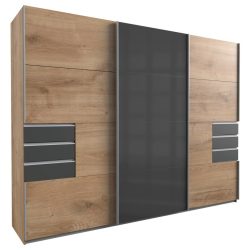 Wimex - Kleiderschrank Saigon - Hellbraun und Dunkelgrau