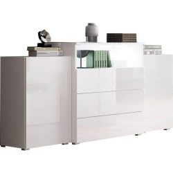 Sideboard Urbaniii Weiss Hochglanz  150/80,7/39 cm 3 Schublade(n) 
