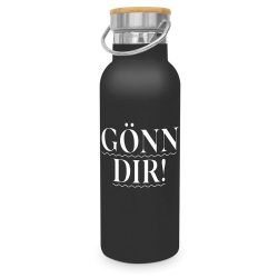 XXXLutz Isolierflasche 0,5 l , 471331 , Schwarz, weiss , Texte , 22.5 cm , doppelwandig , 003862050001