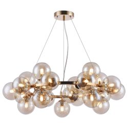 Runde Pendellampe Dallas, gold