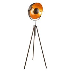 GLOBO XIRENA I Stehleuchte Metall rostfarben, goldfarben, Schirm schwenkbar, Kabel 1,8