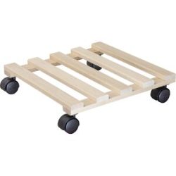 Pflanzenroller Buche PALETTI, Tragfähigkeit 100 kg, natur, LxB 340 x 340 mm, VE 4 Stk Wagner