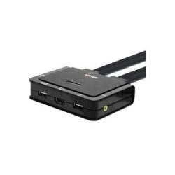 Lindy 42347 - 2 Port HDMI 18G, USB Type C Cable KVM Switch