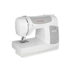 Singer Freiarmnähmaschine C5205 LED-Licht, mit Display, mit Anschiebetisch Weiß, Grau