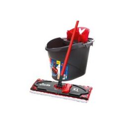 Vileda Ultramat XL - Bodenreinigungs-Set (Schwarz, Rot)