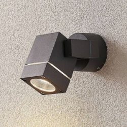 Außenwandstrahler Kavuna, dunkelgrau, IP65, eckig