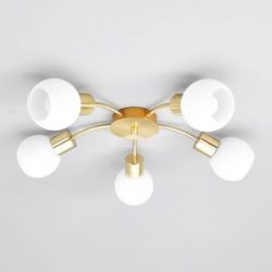 Elaina - LED-Deckenlampe in Messing, 5-flammig