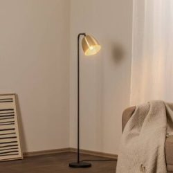 Home - Stehlampe - Schwarz und Gold