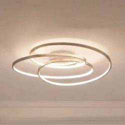 Lindby Ronka LED-Deckenleuchte, nickel satiniert