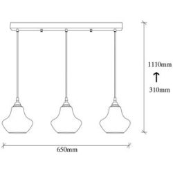 Home - Hängelampe Chandelier 052 - Schwarz und Gold