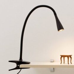 Filigrane LED-Klemmleuchte Baris in Schwarz